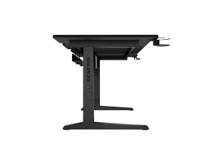 Birou gaming Genesis Holm Modular 160, material lemn/metal, reglabil pe inaltime 70 - 90 cm, iluminare RGB, management cabluri, negru - Img 12