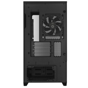Carcasa ASUS AP202 Small Tower ARGB NEGRU, Tempered Glass, Sloturi Expansiune 4, Drive Bays: 2x2.5"/3.5" Combo, Ventilatoare Suportate: 6 (spate: 1x120mm, sus: 3x120mm sau 2x140mm, lateral: 2x120mm), Ventilatoare Incluse: 3 (spate: 1x120mm, lateral: - Img 2