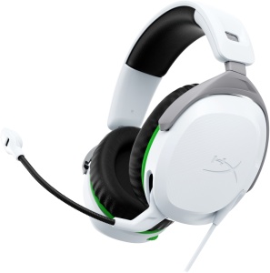 Casti gaming cu fir HyperX CloudX Stinger 2 Xbox/PC, jack 3,5mm pentru conectare direct la controller, drivere 50mm, slidere gradate, microfon cu noise cancelling, spuma cu memorie, alb - Img 4