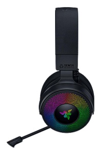 Casti Razer Kraken V4 Pro, wireless, bluetooth, cu fir, frecventa raspuns 20 Hz – 28 kHz, conectivitate wireless: 2.4 GHz Wireless prin OLED Control Hub sau Bluetooth 5.3, cu fir USB-A sau 3.5mm, microfon retractabil Razer™ HyperClear Super Wideband - Img 5