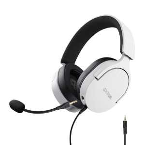 Casti Trust cu fir GXT 489W Fayzo, material ABS, lungime cablu detasabil 120cm, conector 3.5mm, frecventa raspuns 20 Hz, 20.000 Hz, senzivitate 100 dB, sunet stereo, microfon omnidirectional, senzor electret, alb - Img 2