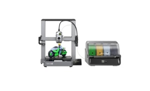 CREALITY HI COMBO 3D PRINTER, Tehnologie FDM, Volum printare: 260 × 260 × 300 mm, dimensiuni imprimanta: 409 × 392 × 477 mm, Touchscreen 3.2", Camera video pentru monitorizare, Senzor filament, Viteza printare: 300mm/s standard, 500mm/s max, Acuratete: - Img 4