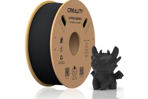 CREALITY HYPER PLA 3D Printer Filament, Black, Temperatura printare: 200-220 grade celsius, Diametru filament: 1.75mm, Tensile strength: 52.99MPa, Bending strenght:92.38Mpa Dimensiuni rola filament: Diametru 200mm, inaltime 70mm, gaura centrala 56mm,