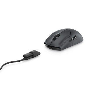 Dell Alienware Tri-Mode Wireless Gaming Mouse AW720M, Connection type: Tri-mode Wireless (2.4GHz, Bluetooth 5.1 and wired), Movement Resolution: 26000 dpi, , Magnetic Snap Charging Function, Adjustable Dots Per Inch (DPI), Wireless mode (2.4GHz), Buttons - Img 4