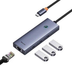 Docking station Baseus UltraJoy 4 in 1, USB Type-C, Gri, 2 ani Garantie - Img 2