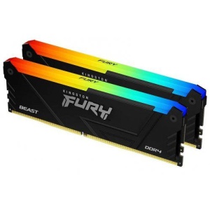 Memorie RAM Kingston DDR4 32GB 3200Mhz CL16 1.35V Dual Channel Kit Fury Beast Black RGB XMP - Img 2