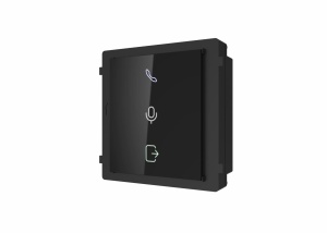 Modul indicator de stare videointerfon modular Hikvision DS-KD-IN;indica starea videointerfonului: apelare, deschidere usa; comunicareaudio bidirectionala; Dimensiuni: 98.5 mm × 100 mm × 33.7 mm; protectie:IP65; Temperatura de functionare: -40°C to +60°C;