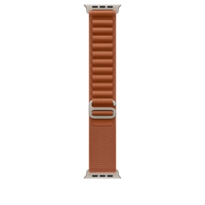 Apple Watch 49mm Terra Cotta Alpine Loop - Small - Natural Titanium Finish