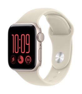 Apple Watch SE 3 GPS 40mm Starlight Aluminium Case with Sand Sport Band - S/M