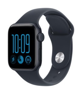 Apple Watch SE 3 GPS + Cellular 40mm Midnight Aluminium Case with Navy Blue Sport Band - M/L