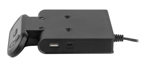 Birou gaming electric Serioux Elysium, dimensiuni: 1400x600x730mm, greutate suportata: 60 kg, reglare electrica pe inaltime inaltime ajustabila: 750 - 1210 mm, putere 100~240V, max. Viteza: 25 mm/s, 1 mouse Pad inclus, suport casti, suport cana/pahar, - Img 8