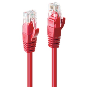Cablu de retea Lindy 2m Cat.6 U/UTP, conector A: RJ45 Male conector B: RJ45 Male, latime de banda suportata 250MHz, rosu