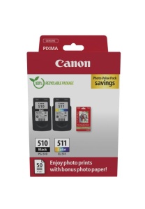 Canon pachet cartuse cearneala PG-510/CL-511 Photo value pack, capacitate negru: 9ml, Color: 9ml, Compatibil cu: PIXMA iP2700, PIXMA iP2702, PIXMA MP230, PIXMA MP240, PIXMA MP250, PIXMA MP252, PIXMA MP260, PIXMA MP270, PIXMA MP272, PIXMA MP280, PIXMA - Img 3