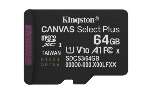 Card de memorie Kingston Canvas Select Plus Gen3 Micro-SDXC, 64 GB, Class 10