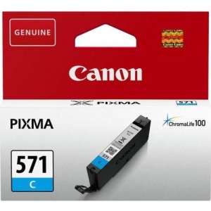 Cartus cerneala Canon CLI-571C, cyan, capacitate 7ml, pentru Canon Pixma MG6850/MG6851, Canon Pixma MG5750/MG5751, Canon Pixma MG7750/MG7751/MG7752.