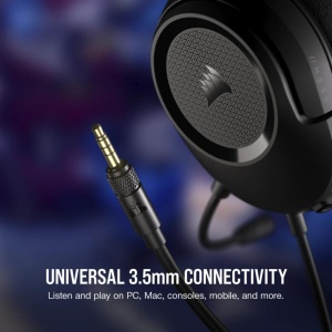 Casti Gaming CORSAIR HS35 V2 ALBASTRU, dimensiune difuzoare 50mm neodymium, frecventa raspuns 20Hz-20kHz, impedance 32 Ohms@ 1kHz, sensitivitate 114dB (+/- 3 dB), microfon omni-directional, impedance: 2.2k Ohms, frecventa raspuns 100Hz-10kHz, - Img 6