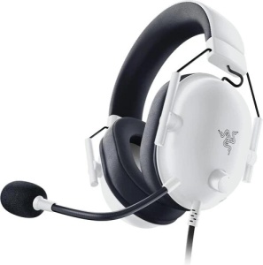 Casti Razer Blackshark V2 X cu fir pentru PlayStation, frecventa 12 Hz – 28 kHz, sensibilitate 100 dB, izolare fonica pasiva, frecventa de raspuns microfon: 100 Hz – 10 kHz, interfata jack 3.5 mm, alb