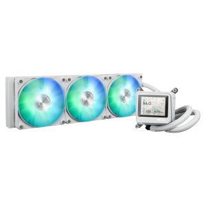 Cooler Procesor ASUS MAX Gaming LC 360 ARGB LCD White Edition, Lichid, 12 cm, 3 ventilatoare, aRGB
