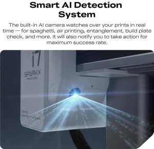 CREALITY SPARKX I7 COMBO FDM 3D PRINTER, Imprimanta 3D, Tehnologie FDM, Volum printare: 260 × 260 × 255 mm, Dimensiuni imprimanta: 470 × 423 × 456 mm, Viteza printare: ≤ 500 mm/s, Acuratete: 100±0.1 mm, Inaltime strat: 0.05-0.3 mm, Direct drive - Img 2