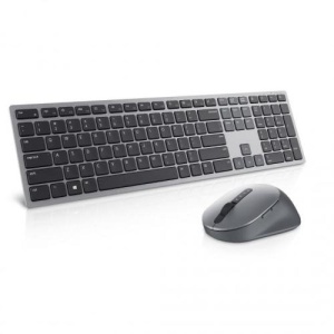 Dell Pro Plus Keyboard and Mouse - KM7321W - US International (QWERTY), Device Type: Keyboard and mouse set, Interface: 2.4 GHz, Bluetooth 5.0, Wireless Receiver: USB wireless receiver, Keyboard Dimensions (WxDxH) / Weight: 43.33 cm x 12.15 cm x 2.836 cm