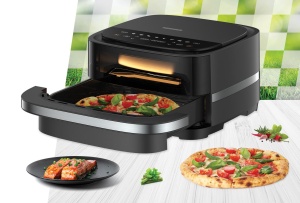 FRITEUZĂ CU AER CALD ȘI CUPTOR PIZZA 2 ÎN 1 HEINNER Pizza EasyFry HPAF-B4DC22BK - Img 7