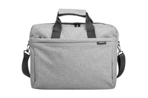 Geanta laptop Natec Mustela, compatibilitate dimensiune laptop 15.6", 3 compartimente, material Polyester 600D, gri