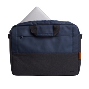 Geanta laptop Trust Lisboa, pentru laptopuri cu diagonala pana in 15.6",2 compartimente, material POM, RPET Polyester, RPET, volum 2.1 L, albastru - Img 3