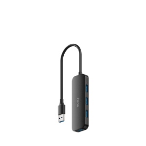 Hub USB CUDY UH40A USB-A, 4 porturi, Negru
