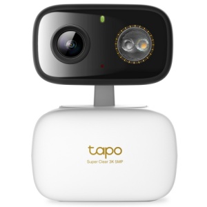 Indoor/Outdoor Pan/Tilt Security Wi-Fi Camera SPEC:3K 5MP (2880x1620), 2.4 GHz, Horizontal 360º FEATURE: Pan/Tilt, Smart AI Detection and Notifications (motion, people, pets, cars), Motion Tracking, Sound and Light Alarm, Remote Control, Two-Way Audio,