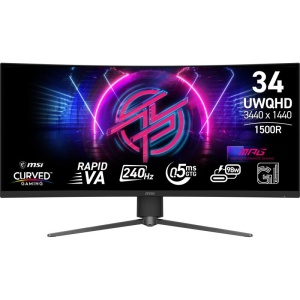Monitor Consumer MSI MPG 346CQRF X24, 34", 3440 x 1440 pixeli, Black