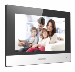 Monitor videointerfon WIFI modular 7" color Hikvision DS-KH6320-WTE1/EU;ecran LCD 7" color cu touch screeen, rezolutie ecran 1024 × 600; designmodern; Conectivitate: Retea wireless: Wi-Fi 802.11b/g/n; Network:10/100Mbps self adaptive network ; TCP/IP, - Img 2