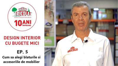 DESIGN INTERIOR CU BUGETE MICI - Episodul 5 "Cum sa alegi blaturile si accesoriile de mobilier"