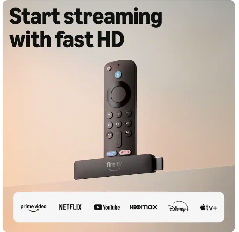 Amazon Fire TV Stick HD Streaming Device 8GB - Wifi 6 - 3rd Gen