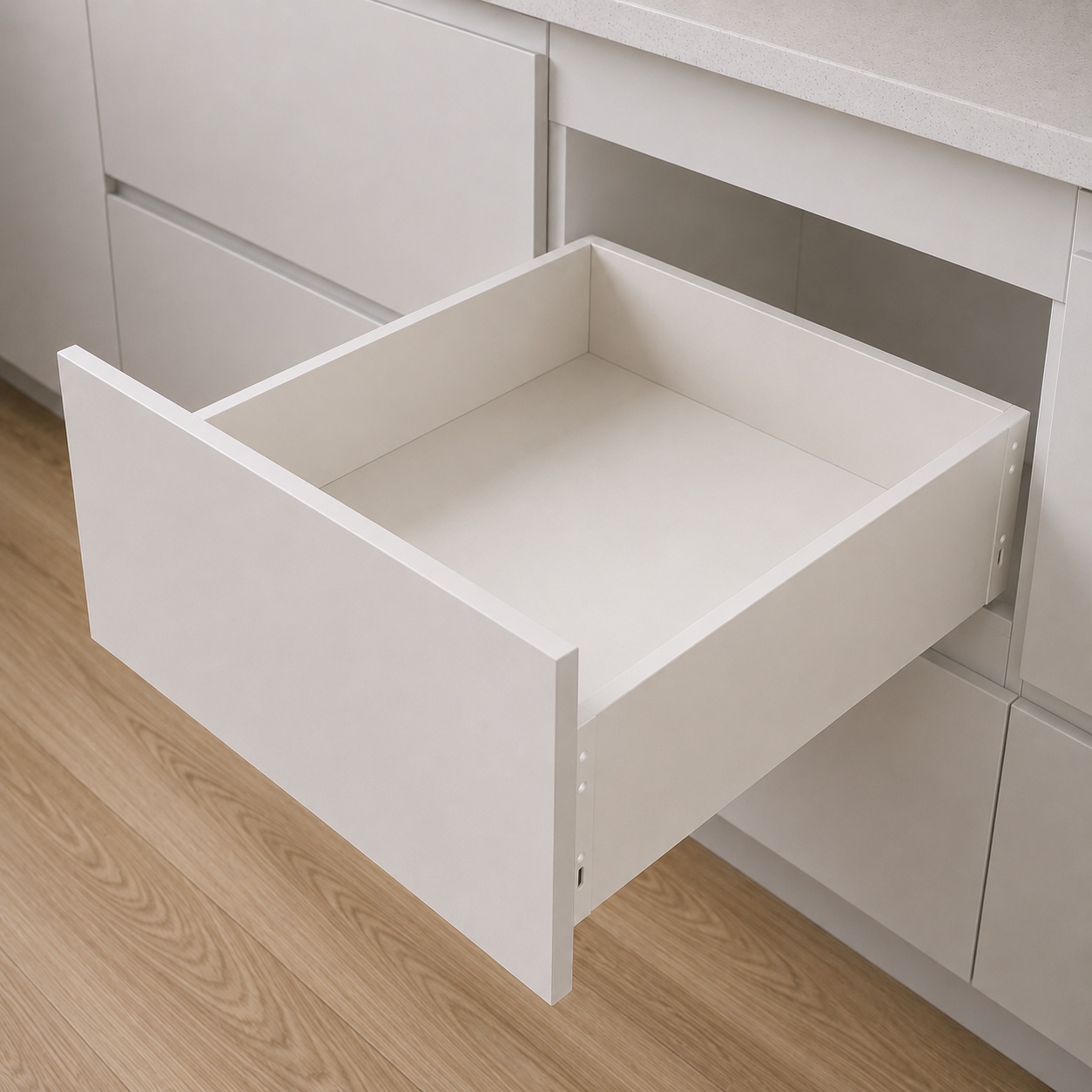 Sertar WAW 500 mm, inaltime M, extractie totala si amortizare