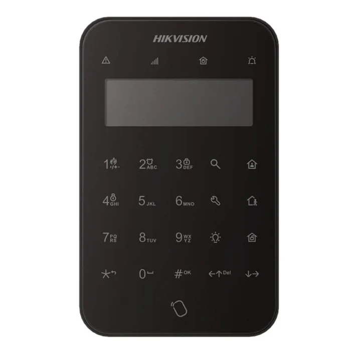 Tastatura wireless LCD AX PRO Hikvision DS-PK1-LT-WE/BK, 868MHz two-way ...