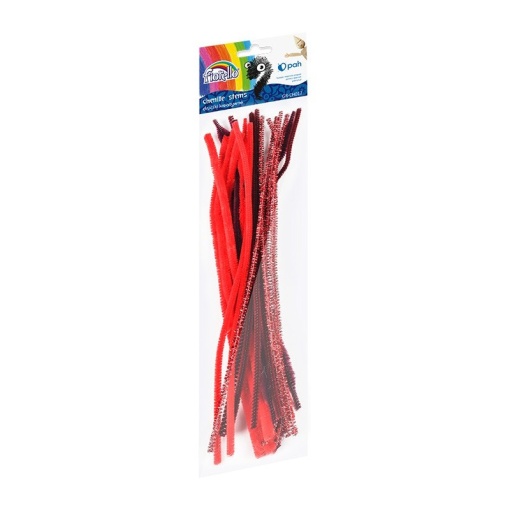 Accesorii creatie, sarma plusata, rosu, set 20 bucati