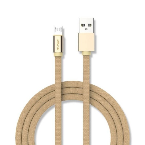 Cablu de date si incarcare MicroUSB auriu Ruby