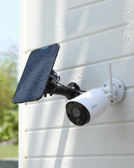 Camera de supraveghere Reolink Argus Eco cu panou solar; B320 Senzor: 1/2.7" CMOS Rezolutie video: 3 Megapixeli (2304 x 1296 pixeli) Cadre/secunda: 15 FPS Lentila fixa: 4mm Distanta iluminator IR: 10 m Numar LED-uri IR: 6 Compresie video: H.264 Detectia