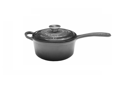 Cratita fonta emailata cu coada si capac, Cooking by Heinner, 1.8L, marble grey