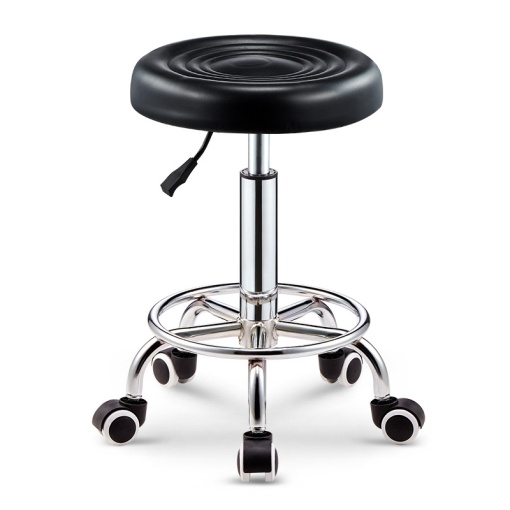 Scaun rotativ cu suport pentru picioare, inaltime ajustabila, rotire 360°, Negru