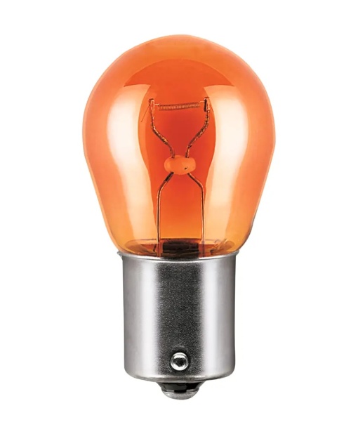 Set 2 becuri auto PY21W, pentru semnalizare, lumina galbena, Osram