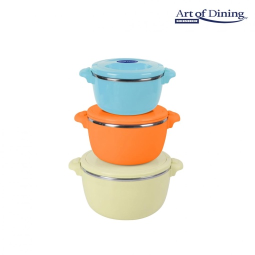 SET 3 CASEROLE TERMICE 2+4+6L,BELLY BEIGE, ART OF DINING BY HEINNER