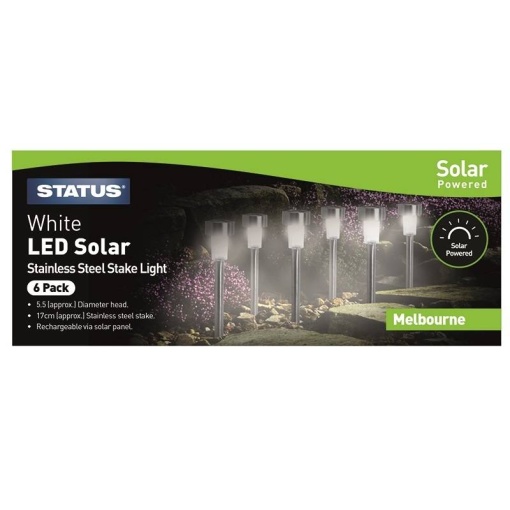 Setul de 6 lampi solare Melbourne pe lumina calda 5.5cm