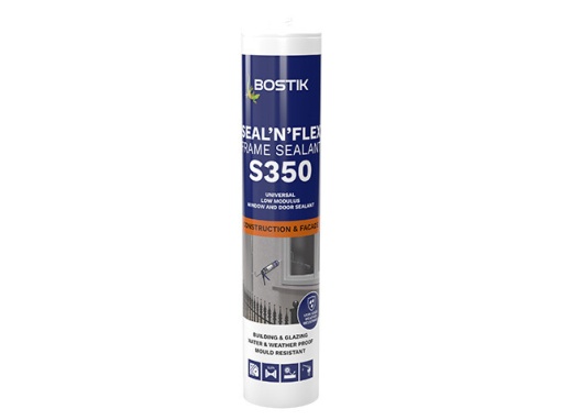 Silicon etansant, universal, ferestre si usi, S350, alb, 300 ml, Bostik