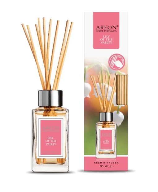 Odorizant de camera, Lily of the Valley, 85 ml, cu betisoare, Areon