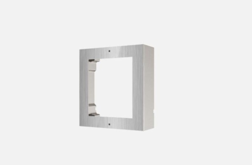 Panou frontal pentru un modul videointerfon modular Hikvision DS-KD- ACW1/S; montare aplicata; material otel inoxidabil; dimensiuni: 117mm x 1 07mm x4mm;