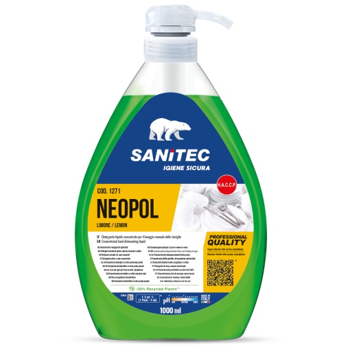 Sanitec, Detergent Lichid, pentru Vase, Lamaie, 1000 ml