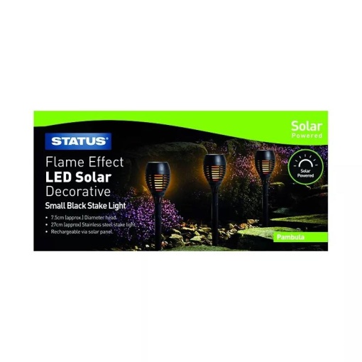 Setul de 3 lampi solare Pambula pe lumina calda 7.5cm
