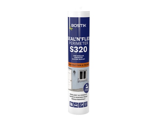 Silicon etansant, rosturi perimetrale, S320, alb, 300 ml, Bostik