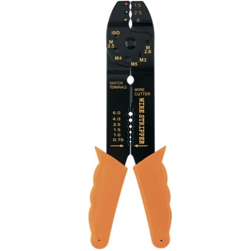 Cleste pentru dezizolat cabluri si sertizat conectori – multifunctional 3 in 1, 20 cm